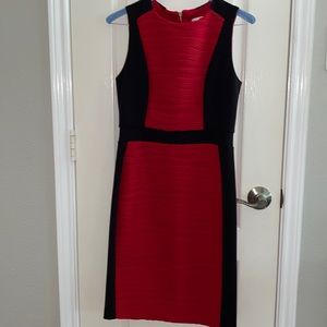 Red and Black Calvin Klein dress